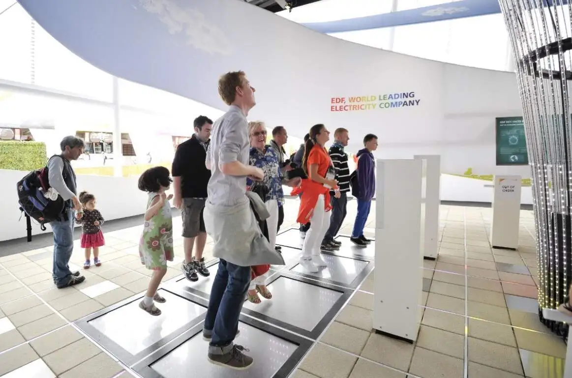 Kinetic Floor at EDF pavilion London Olympics