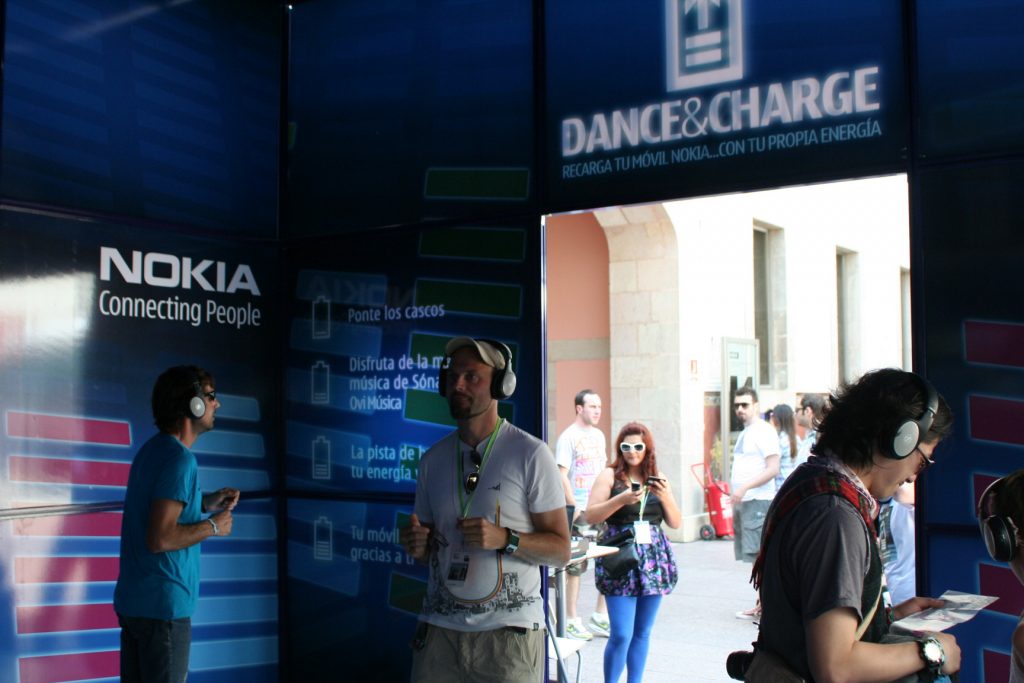Dance and Charge booth by Nokia at Sonar Festival