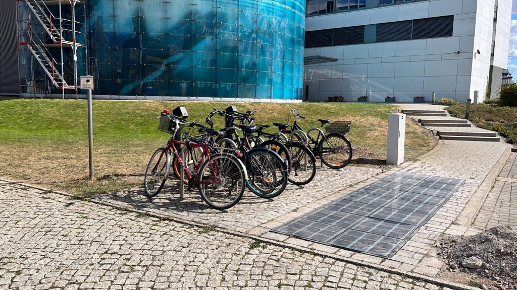 Solar walkway at Fraunhofer Factory
