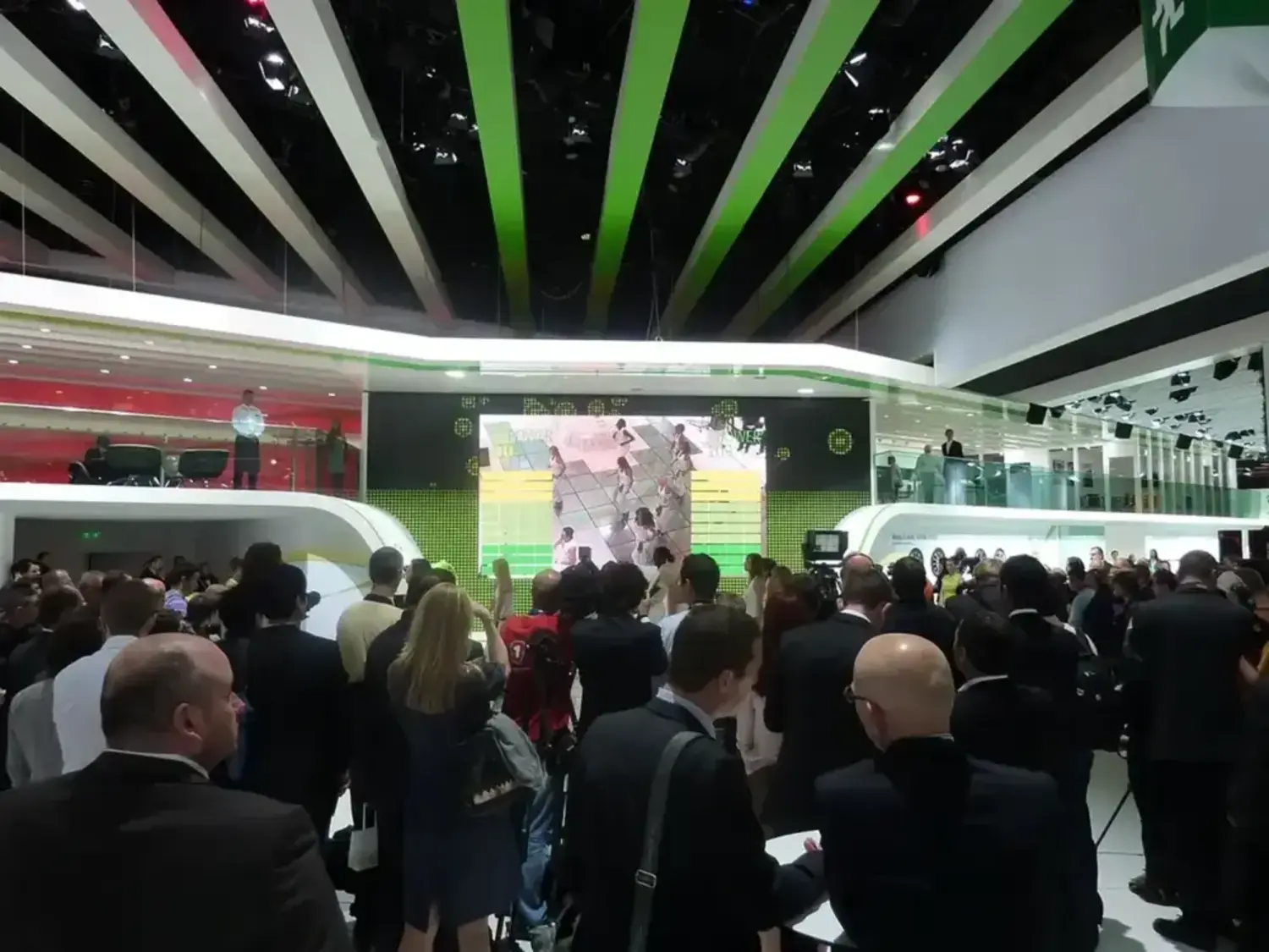 Paris Motor Show SKODA exhibition stand with kinetic energy floors